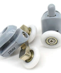 Close-up of 22mm Shower Door Rollers 8PCS Replacement Set with Double Top and Single Bottom Runners for 4–6mm Glass Thickness
