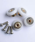 19mm Shower Door Rollers 4PCS Glass Sliding Door Pulley Replacement Wheels with strong load bearing ultra quiet nylon POM