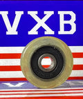 PU6x19x5-2RS PU Covered Bearing 6x19x5mm - Shielded - Miniature in close-up view on colorful background.