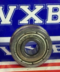 Front view of 4x12x4/5mm U-Groove Track Roller Bearing with extended inner ring width of 5mm