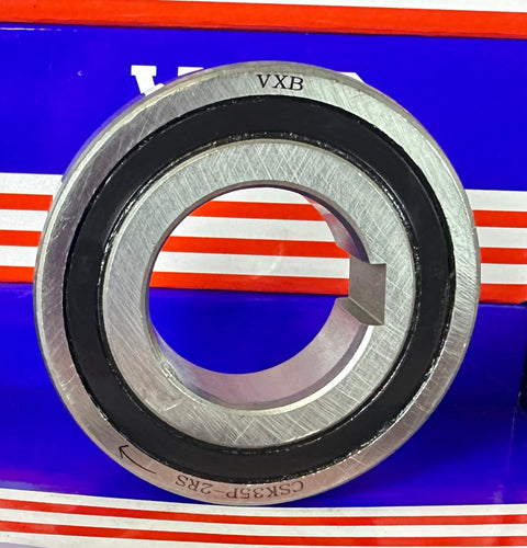 CSK35P-2RS One way Bearing Sealed Sprag Freewheel Clutch Bearings With One Key-way on the inner Ring