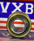 Front view of GE16-PW Spherical Plain Bearing 16x32x21mm Maintenance Free with brass ring and VXB branding