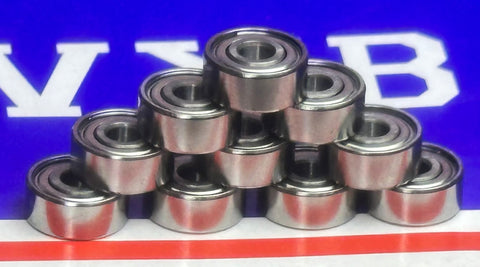 10 Shielded Bearing R2ZZ 1/8x3/8x5/32 inch Miniature