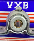 1/2" inch Extra Strength Pillow Block Mounted Bearing BEH8A shown with galvanized steel housing and oil cup lubricator