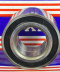 Front view of DAC38730040 Auto Wheel Bearing Sealed 38x73x40mm with double row design against a blue and red backdrop