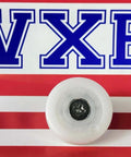 Flat nylon ball bearing with a sliding door white plastic tire for smooth operation