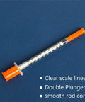 1cc Syringes With 31G Needle 5/16 Inch 8mm Individually Packaged 36 For Lab Use And Calibration, clear scale lines visible