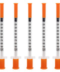 1cc Syringes With 31G Needle 5/16 Inch 8mm Individually Packaged 36 For Lab Use And Calibration in a row