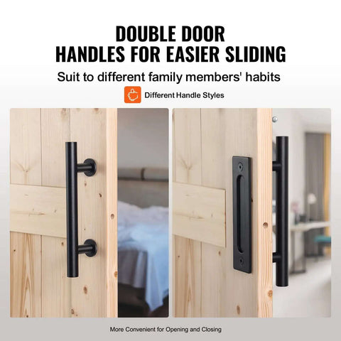 42 Inch By 84 Inch Sliding Barn Door With Hardware Kit Smooth And Quiet Operation Includes 8 In 1 Floor Guide And Handle
