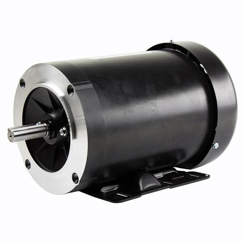 Side view of 1 HP 3 Phase 56C Frame Electric Motor 1800 RPM TEFC 208-230/460V C-Face Worldwide Electric NATE1-18-56CB