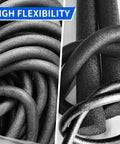 Foam Backer Rod For Gaps In Concrete Joints 1 Inch By 10 Feet showing high flexibility in black foam material.