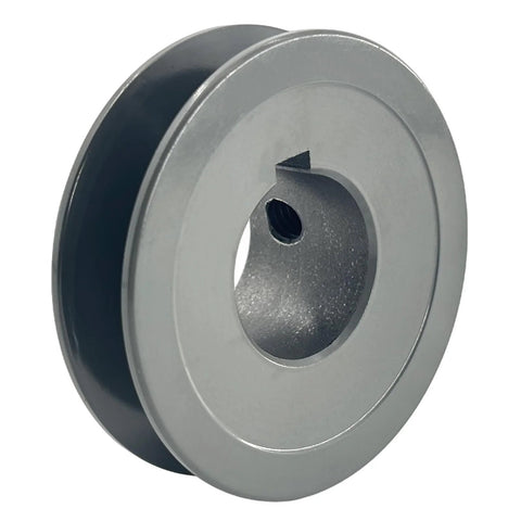 V Belt Pulley 1 Inch Bore 2.5 Inch OD Single Groove Cast Iron Sheave For A 3L 4L V Belts With 1/4 X 1/8 Keyseat