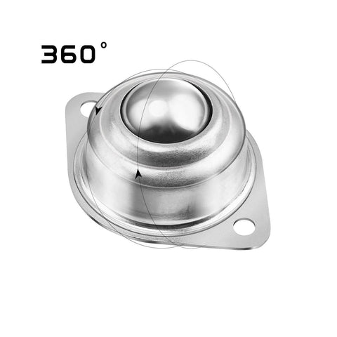 40 Pcs 1 Inch Carbon Steel Round Ball Transfer Units Universal Ball Casters for Conveyors Roller Stands and Transmission Systems with Smooth 360 Degree Rotation 400 lb Load