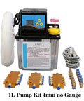 CNC Lubrication Pump System Kit 1L 4mm fittings AC110V AC220V power options, automatic oil pump for CNC machine tools, no gauge.