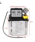 Heavy Duty Automatic Lubrication Pump For CNC Machines With 1L Reservoir, Transparent Housing, High Precision Pressure Gauge