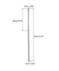Side view of 1mm H7 solid carbide chucking reamer with 3 straight flutes and straight shank for metal and wood hole reaming.