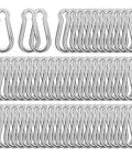 2.36 Inch M6 Carabiner Clips Heavy Duty Galvanized Steel Spring Snap Hooks 260Lbs Holding Capacity 40 Pack displayed in rows