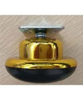 10-Pack 2.5" Inch Furniture Leg Base - Gold Plated flat-base caster wheel with black nylon bottom.