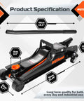 2.5 Ton Floor Jack For Cars With Low Profile Design AV Heavy Duty Steel Hydraulic Floor Jack With Single Piston Pump