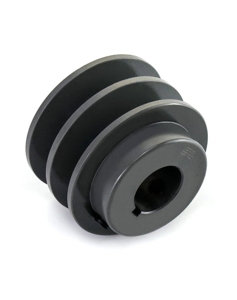 Double Groove Pulley For V Belt Drive A For 3L And 4L Belts 2.55 Inch Outside Diameter Seven Eighths Inch Fixed Bore AK Style