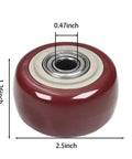 2.5 Inch Caster Wheels Set 4 Heavy Duty Lockable Bearing Plate Casters for Platform Trucks Carts Furniture and Workbenches