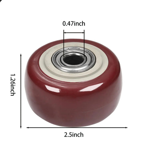 2.5 Inch Caster Wheels Set 4 Heavy Duty Lockable Bearing Plate Casters for Platform Trucks Carts Furniture and Workbenches