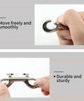Demonstrating Six Pack 2.7 Inch Double Ended Bolt Snap Hooks Zinc Alloy Chain Clips with durable silver finish in use close-up.
