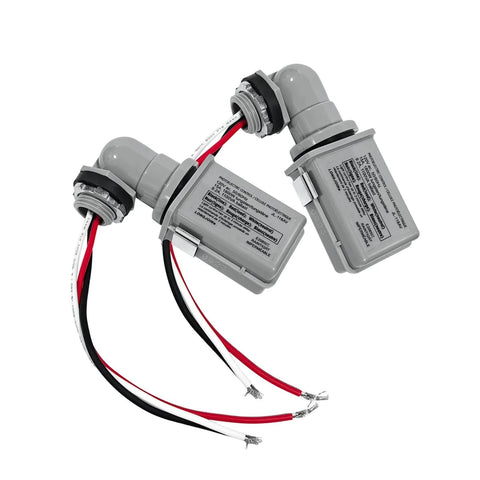 2 Pack Dimmable Sensor Photoelectric Switches For Outdoor Lights Waterproof Dusk To Dawn Auto On Off 120V AC 1000W Photocell Switches