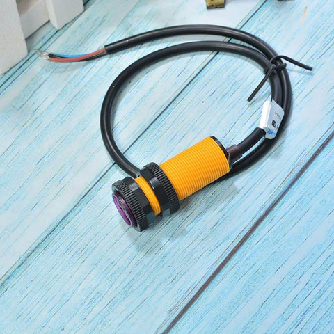 2 Pack Infrared Photoelectric Sensor Module E18 D80NK for obstacle detection, orange and black sensor with adjustable range for robotics use