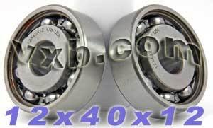 2 Ball Bearing 12x40x12 Open - VXB Ball Bearings