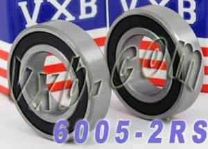 2 Bearing 6005-2RS 25x47x12 Sealed - VXB Ball Bearings