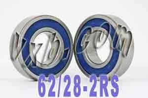 2 Bearing 62/28-2RS 28x58x16 Sealed - VXB Ball Bearings