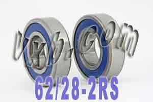 2 Bearing 62/28-2RS 28x58x16 Sealed - VXB Ball Bearings