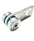 2 Bearing Trolley Assembly Roller with Silver Electro Galvanized Zinc Finish for 1-5/8 Inch & Taller Strut Channels, Model TWPS101