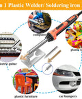 100W Plastic Welder Kit With 56 Pieces Rods And Soldering Tips 2 In 1 Welding And Soldering Tool for Repairs on Cars, Toys, and More