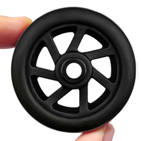 Close-up of a 2 Inch Wear Resistant Mute Luggage Replacement Wheel Set with 4 Rubber Swivel Casters, measuring 52 x 18 mm.
