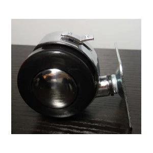 ✝️ 100-Pack 2 Inch black / Silver Caster Wheel - Metal Plate Caster Wheel close-up view showing design and finish