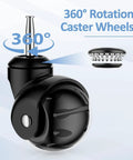 2 Inch Ball Caster Wheels Stem Casters Set Of 4 Heavy Duty 1200 Lb Capacity 360 Degree Swivel Non Marking Polyurethane Black
