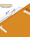 Economy 100 Pack Self Adhesive Prong Paper Fasteners With 2 Inch Capacity Per Prong showing dimensions and prong fit in paper