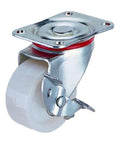 2" Inch Caster Wheel 88 pounds Swivel and Center Brake Plastic Top Plate - VXB Ball Bearings