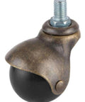 2" inch Caster Wheel 77 Lbs - Polypropylene Bronze Vintage M10 Threaded Stem