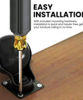 Installation of 2 Inch Caster Wheels for Furniture Set of 4 Heavy Duty Swivel Plate Casters Black Polypropylene Wheels with Steel Plates