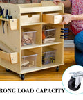 2 Inch Castor Wheels Set Of 4 For Furniture And Carts With Top Plate And Bearing Heavy Duty Swivel Casters on wooden cart.