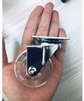 Close-up of a 2 inch swivel caster wheel with a clear polyurethane tread and 360 degree plate, part of the 4 Pack Swivel Caster Wheels for Furniture