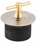 Expansion Plug T Handle 2 Inch Mech Expansion Plug Turn Tite Low Pressure Seal For Circular Openings Brass Zinc Plated Steel Neoprene Rubber