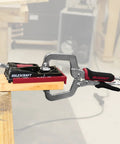 2 Inch Face Clamp Heavy Duty Locking C Clamp With Adjustable Swivel Pads And Thumb Screw in use for wood joinery