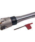 Beefy Indexable Face Mill Kit 2 Inch Diameter 90 Degree Cutter With R8 Arbor And 4 Flutes Includes RCKT1204 Carbide Inserts