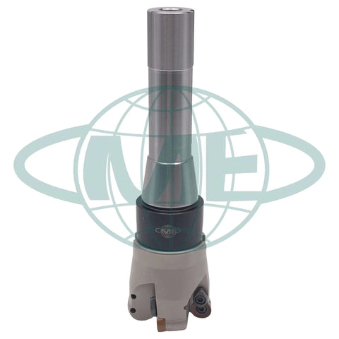 Beefy Indexable Face Mill Kit 2 Inch Diameter 90 Degree Cutter With R8 Arbor And 4 Flutes Includes RCKT1204 Carbide Inserts Pre Installed For Steel Milling CME