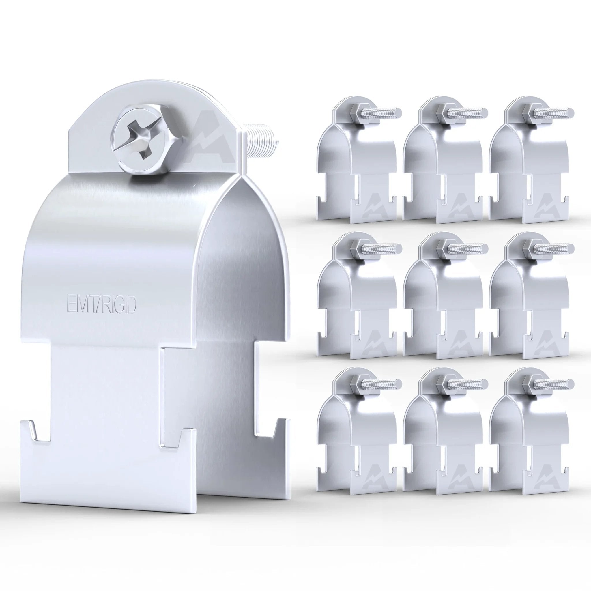 2 Inch Rigid Conduit Clamp Pack 10 Galvanized Steel