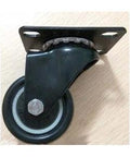 2" inch Heavy Duty Black - Caster Wheel with polyurethane wheel and carbon-steel mounting plate.